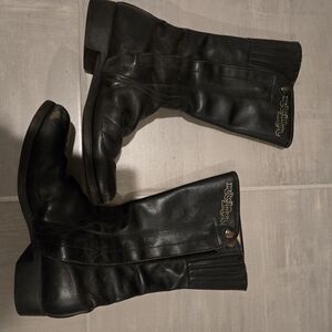 Alpinestars x Malcolm Smith Blacl Leather Motorcycle Boots Size 8.5